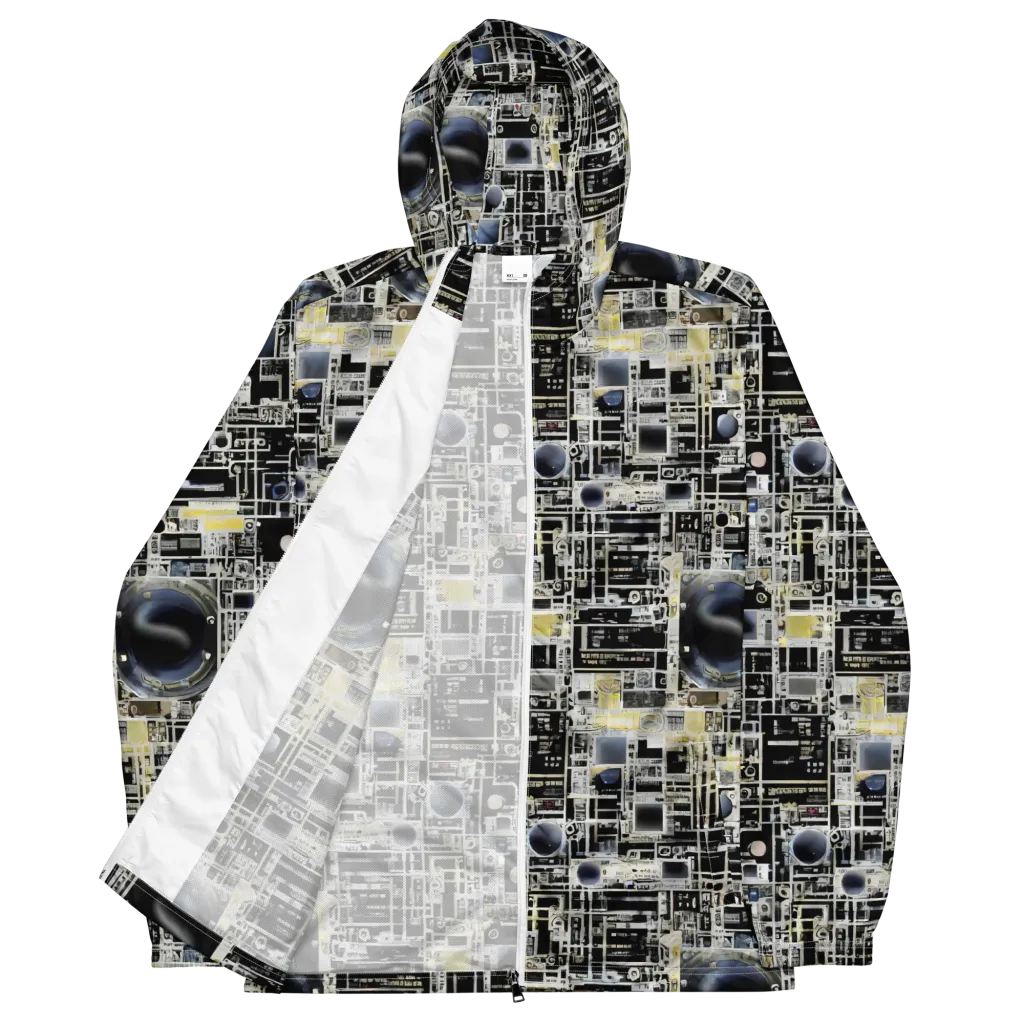 Midnight Control Grid on Men's Windbreaker — Front