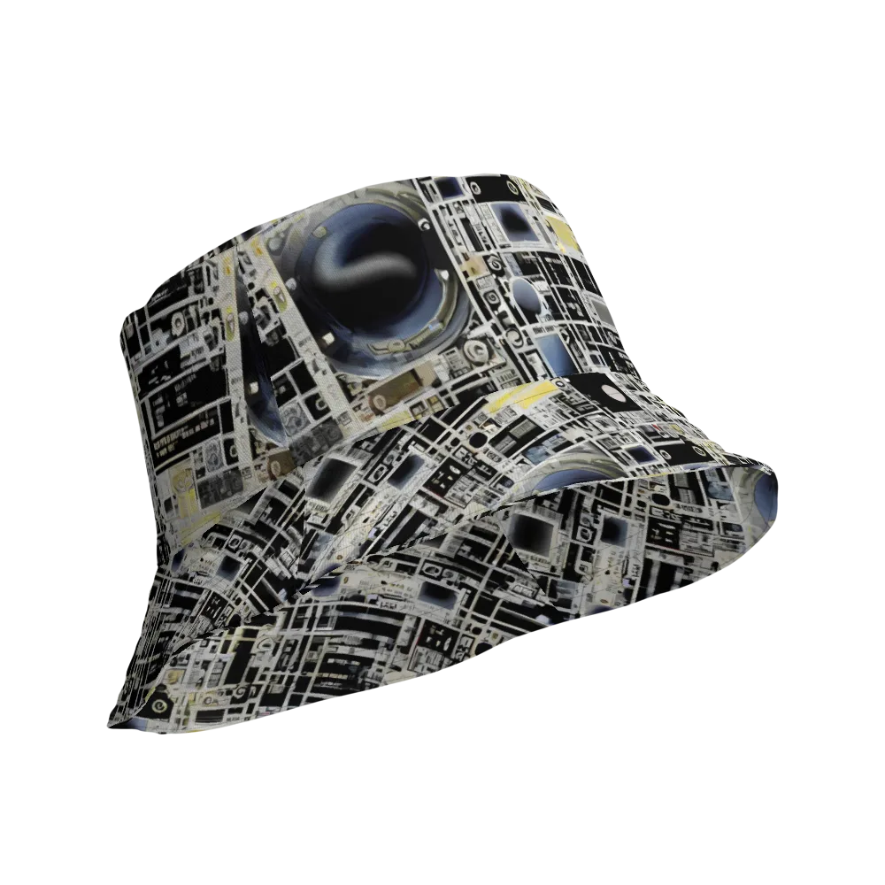 Midnight Control Grid on Reversible Bucket Hat — Product details Outside