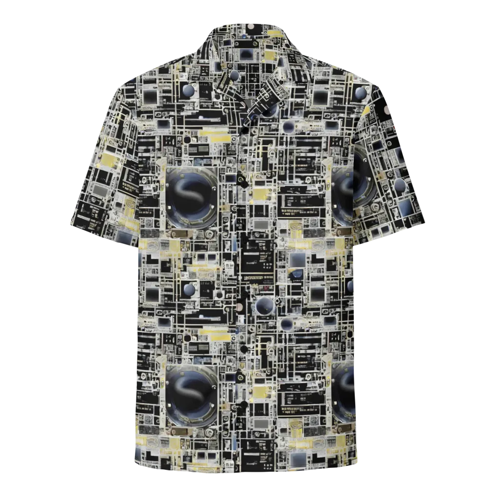 Midnight Control Grid on Button Shirt — Front
