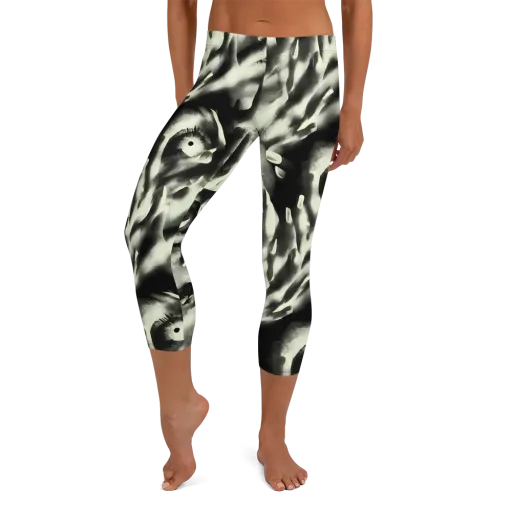Shadowed Mystique on a Capri Leggings