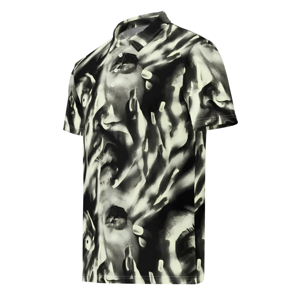 Shadowed Mystique on Men's Slim Fit Polo Shirt — Left Front