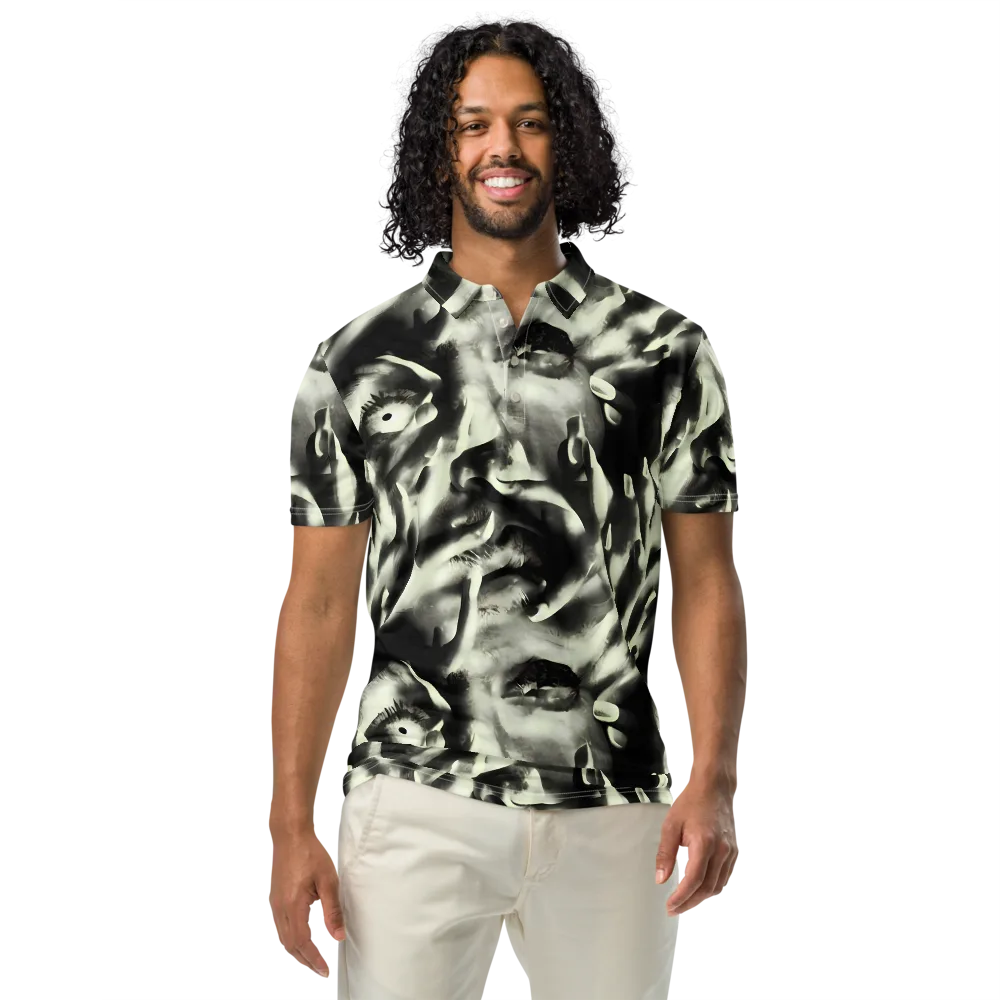 Shadowed Mystique on Men's Slim Fit Polo Shirt — Front