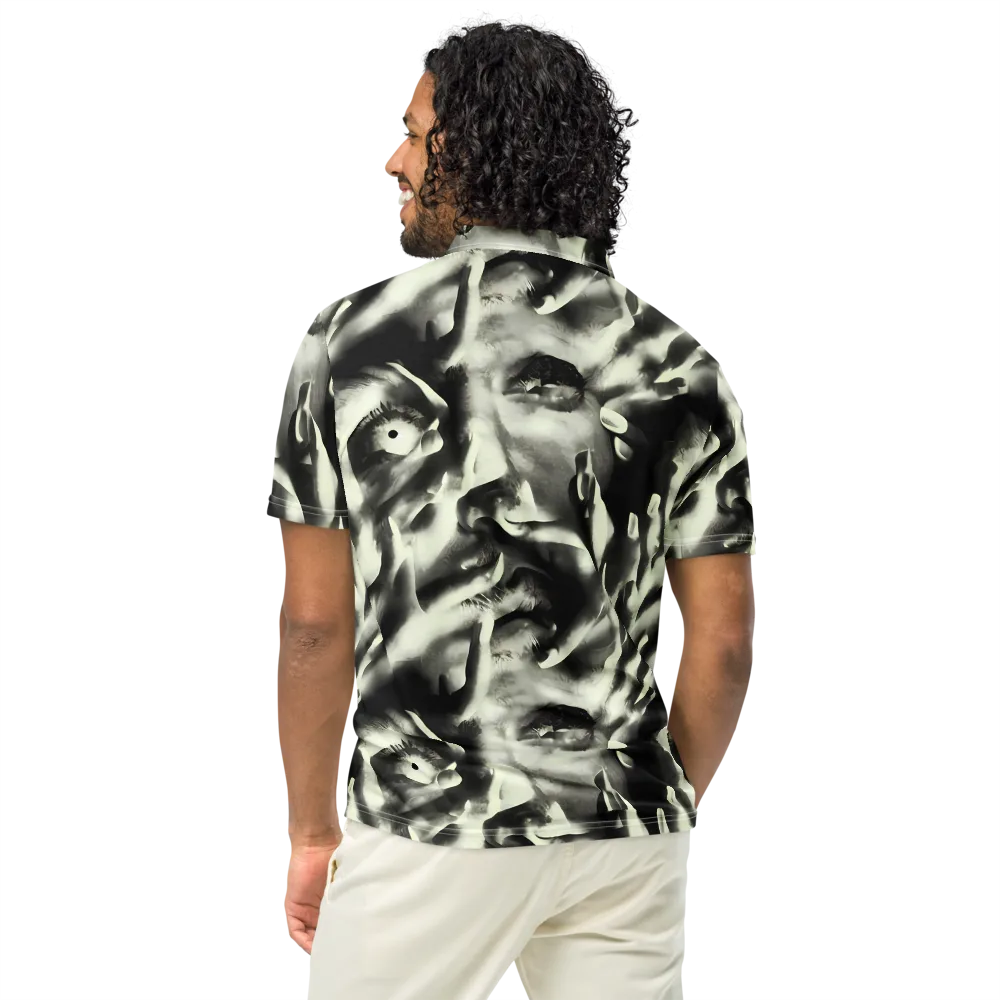 Shadowed Mystique on Men's Slim Fit Polo Shirt — Back