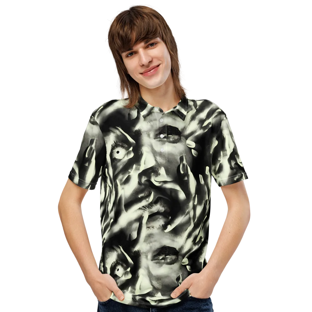 Shadowed Mystique on Men's Slim Fit Polo Shirt — Front