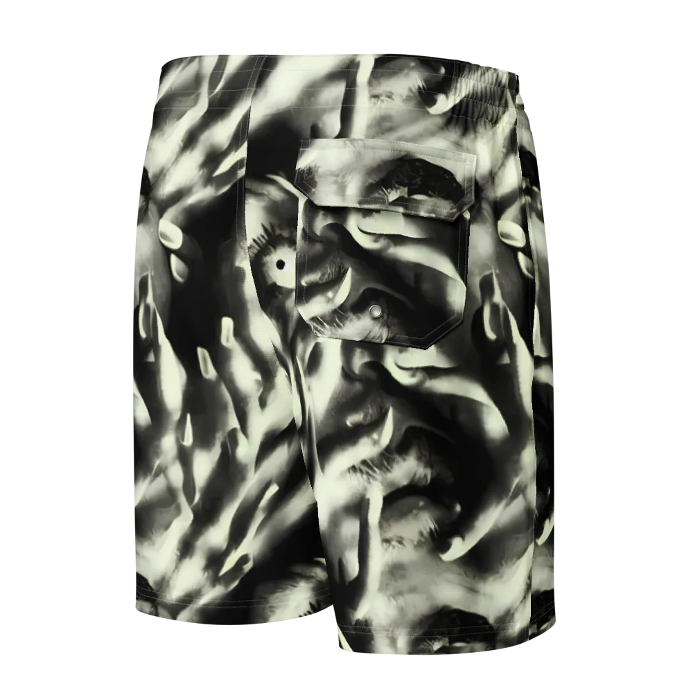 Shadowed Mystique on Men's Board Shorts — Back