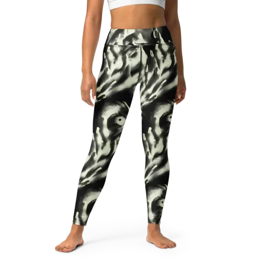 Shadowed Mystique on a Yoga Leggings