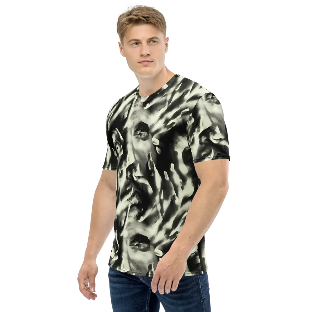 Shadowed Mystique on Men's Crew Neck T-Shirt — Left