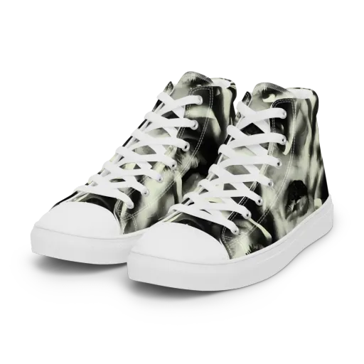 Shadowed Mystique on a Women's High Top Canvas Shoes