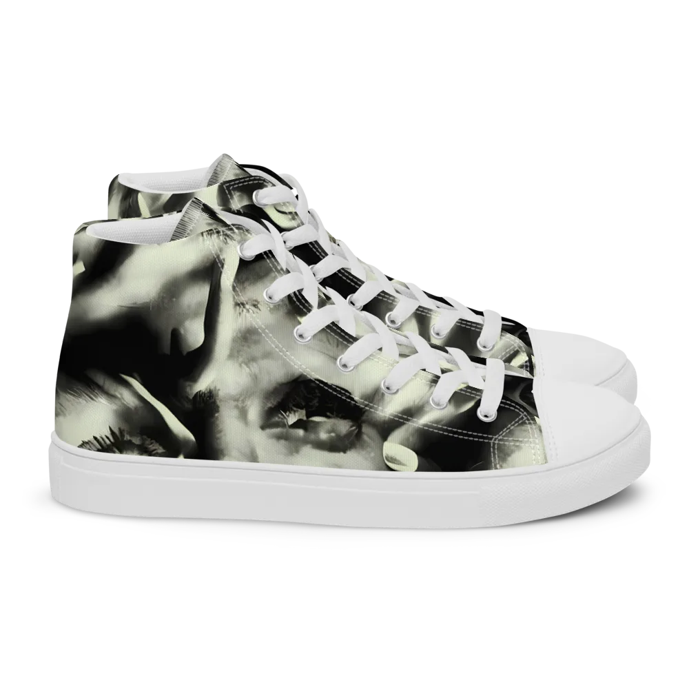 Shadowed Mystique on Women's High Top Canvas Shoes — Right