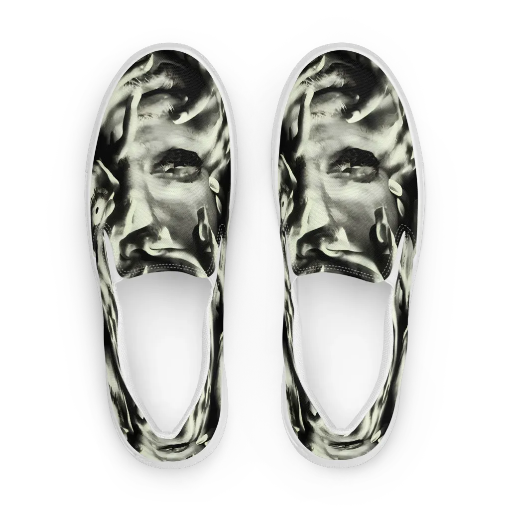 Shadowed Mystique on Men's Slip-On Canvas Shoes — Front