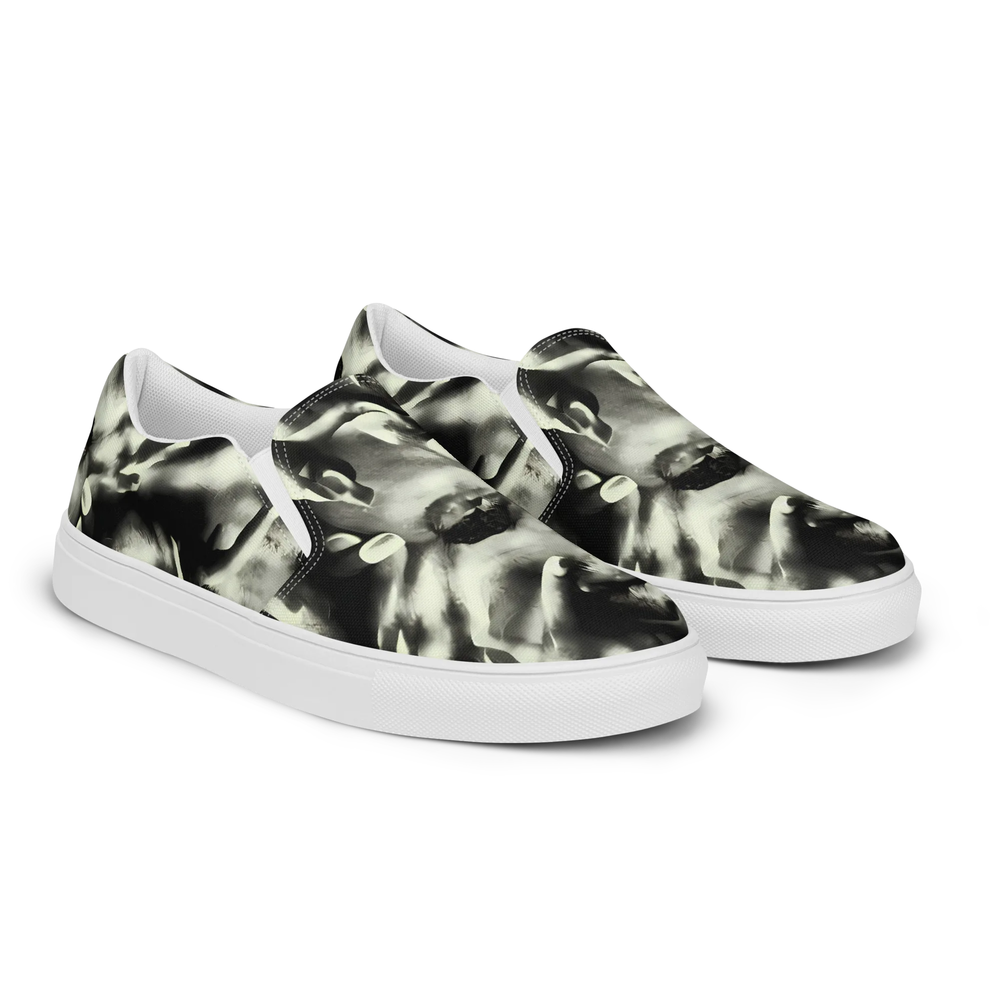 Shadowed Mystique on Men's Slip-On Canvas Shoes — Right Front