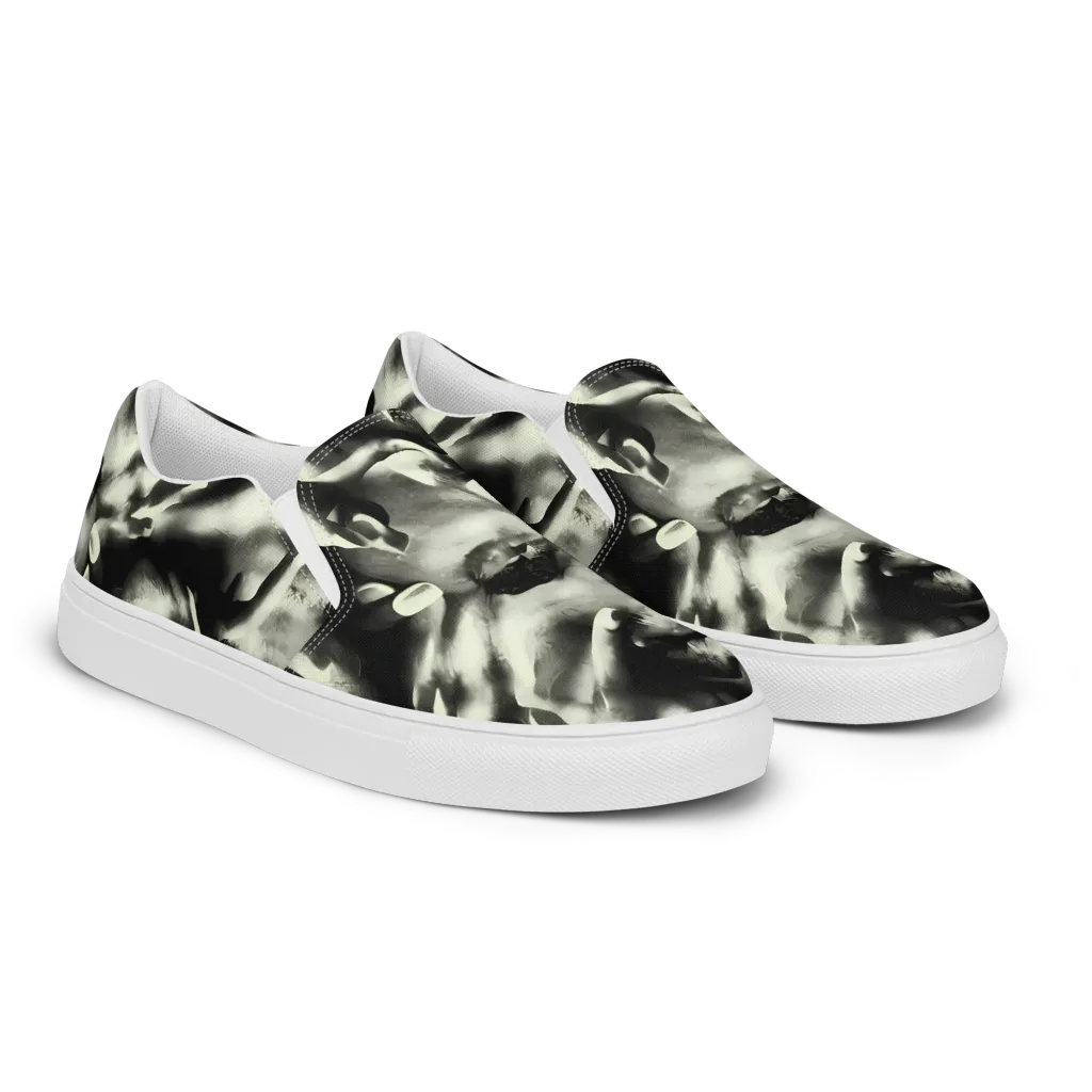 Shadowed Mystique on Men's Slip-On Canvas Shoes — Right Front