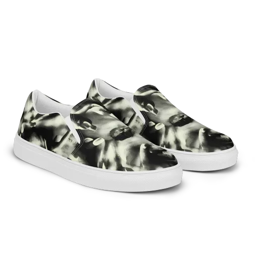Shadowed Mystique on a Men's Slip-On Canvas Shoes