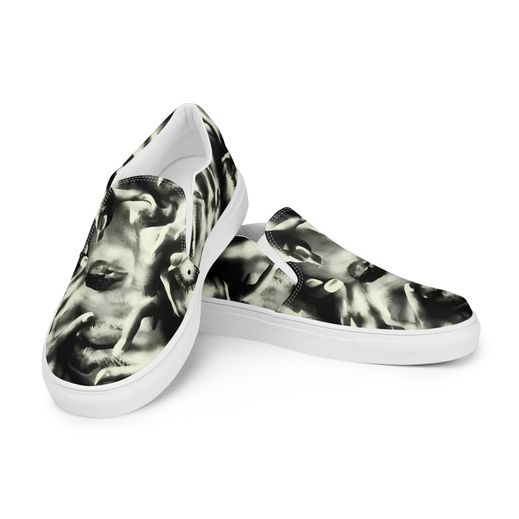 Shadowed Mystique on Men's Slip-On Canvas Shoes — Left Front