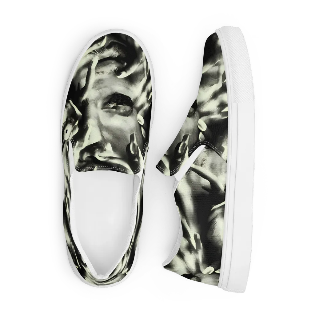 Shadowed Mystique on Men's Slip-On Canvas Shoes — Front