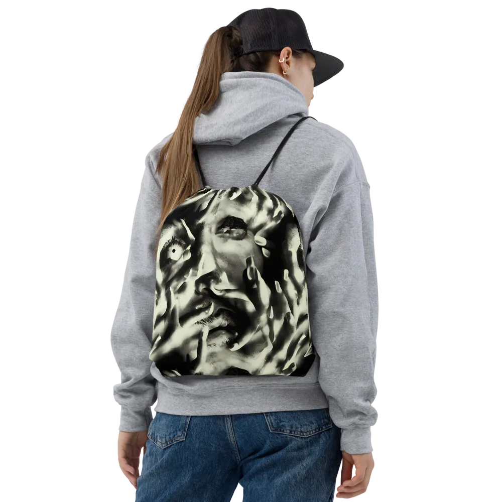 Shadowed Mystique on Drawstring Bag — Front