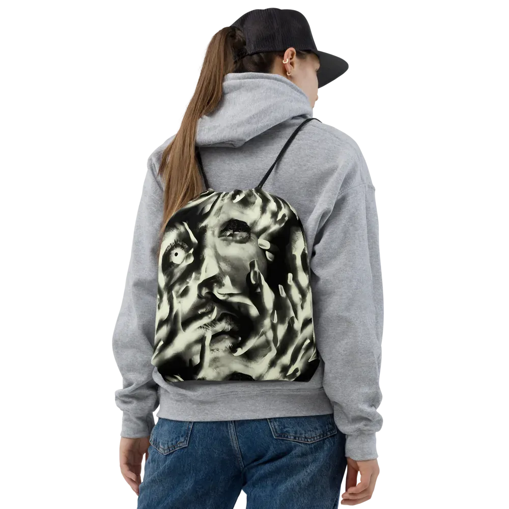 Shadowed Mystique on Drawstring Bag — Front