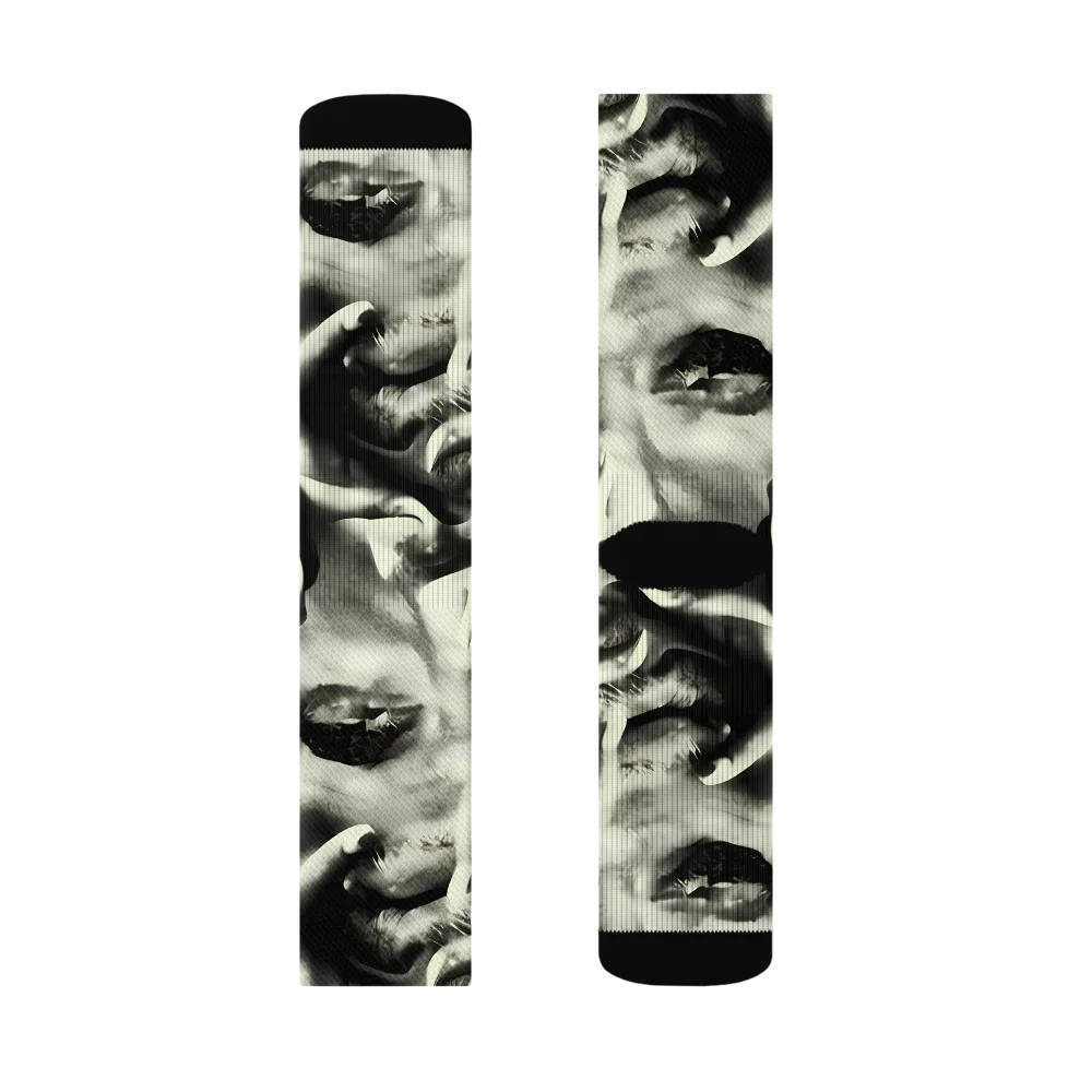 Shadowed Mystique on Socks — Left Sock