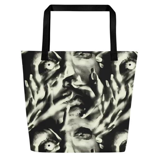 Shadowed Mystique on a Large Tote Bag W/ Pocket