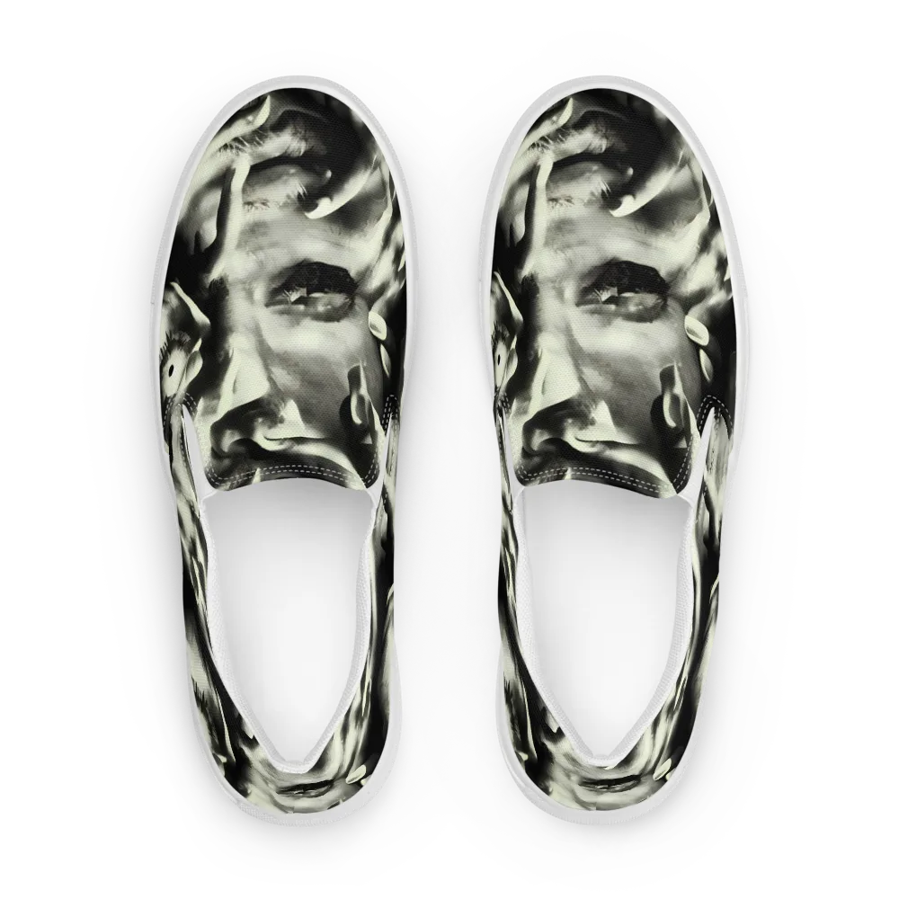 Shadowed Mystique on Women's Slip-On Canvas Shoes — Front