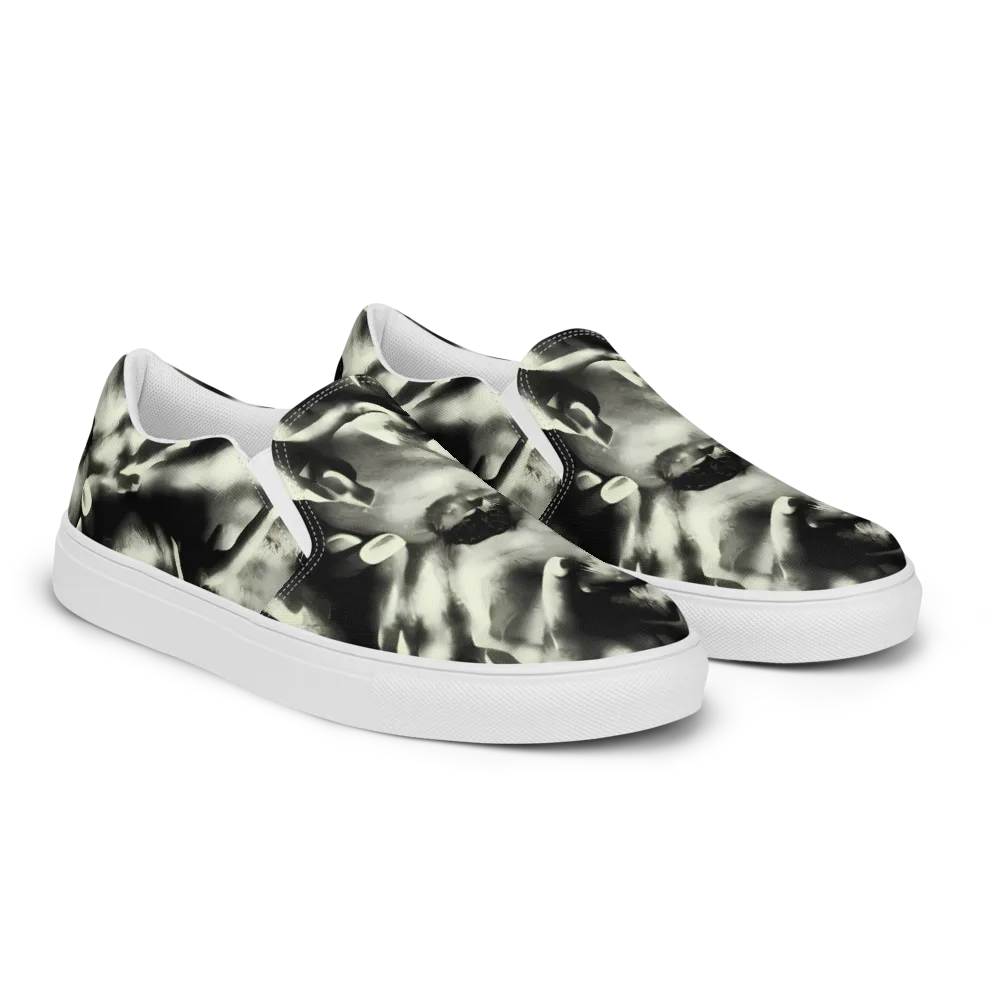 Shadowed Mystique on Women's Slip-On Canvas Shoes — Right Front