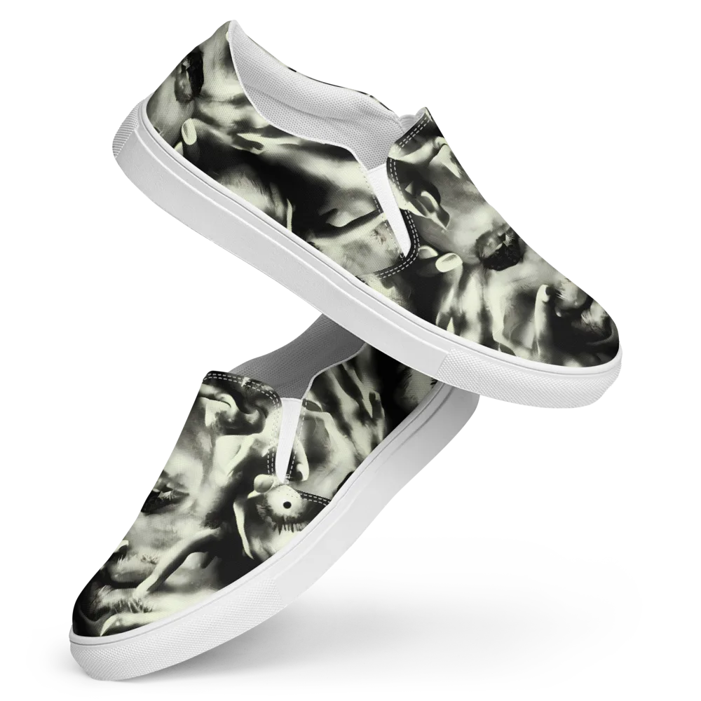 Shadowed Mystique on Women's Slip-On Canvas Shoes — Front