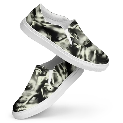 Shadowed Mystique on a Women's Slip-On Canvas Shoes