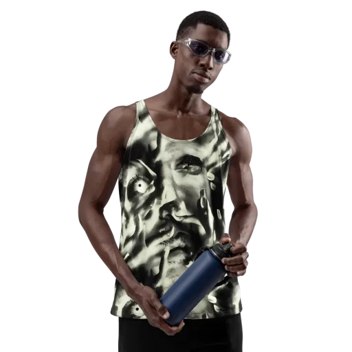 Shadowed Mystique on a Men's Tank Top