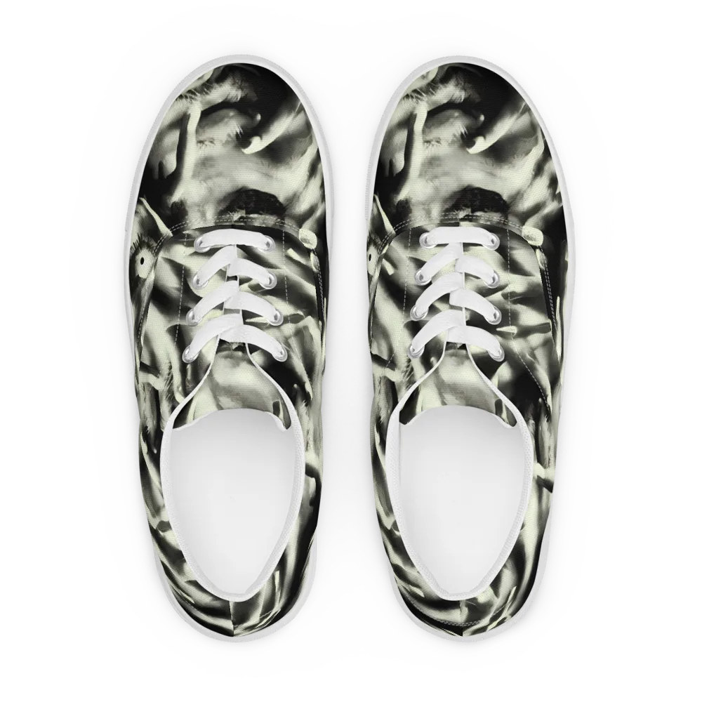 Shadowed Mystique on Men's Lace-Up Canvas Shoes — Front