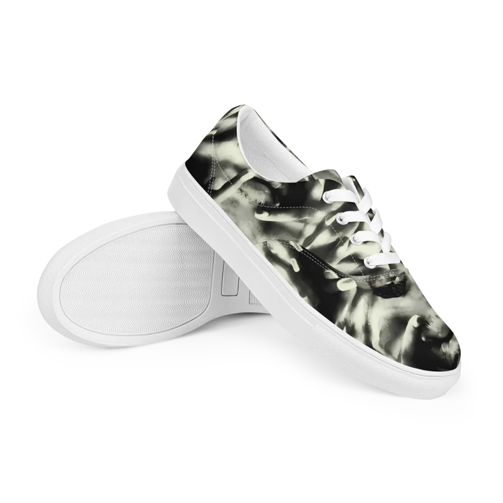 Shadowed Mystique on Men's Lace-Up Canvas Shoes — Right Front