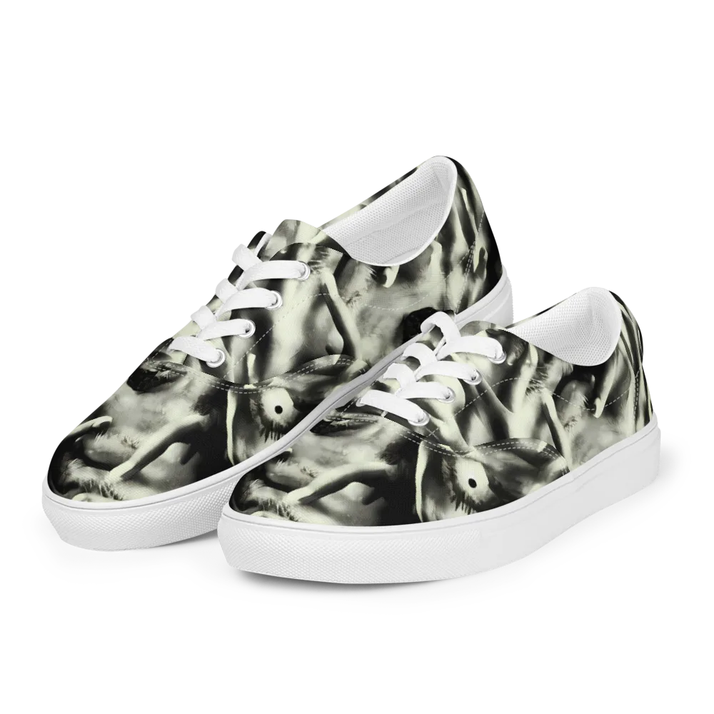 Shadowed Mystique on Men's Lace-Up Canvas Shoes — Left Front