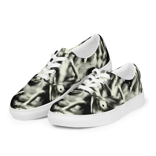 Shadowed Mystique on a Men's Lace-Up Canvas Shoes