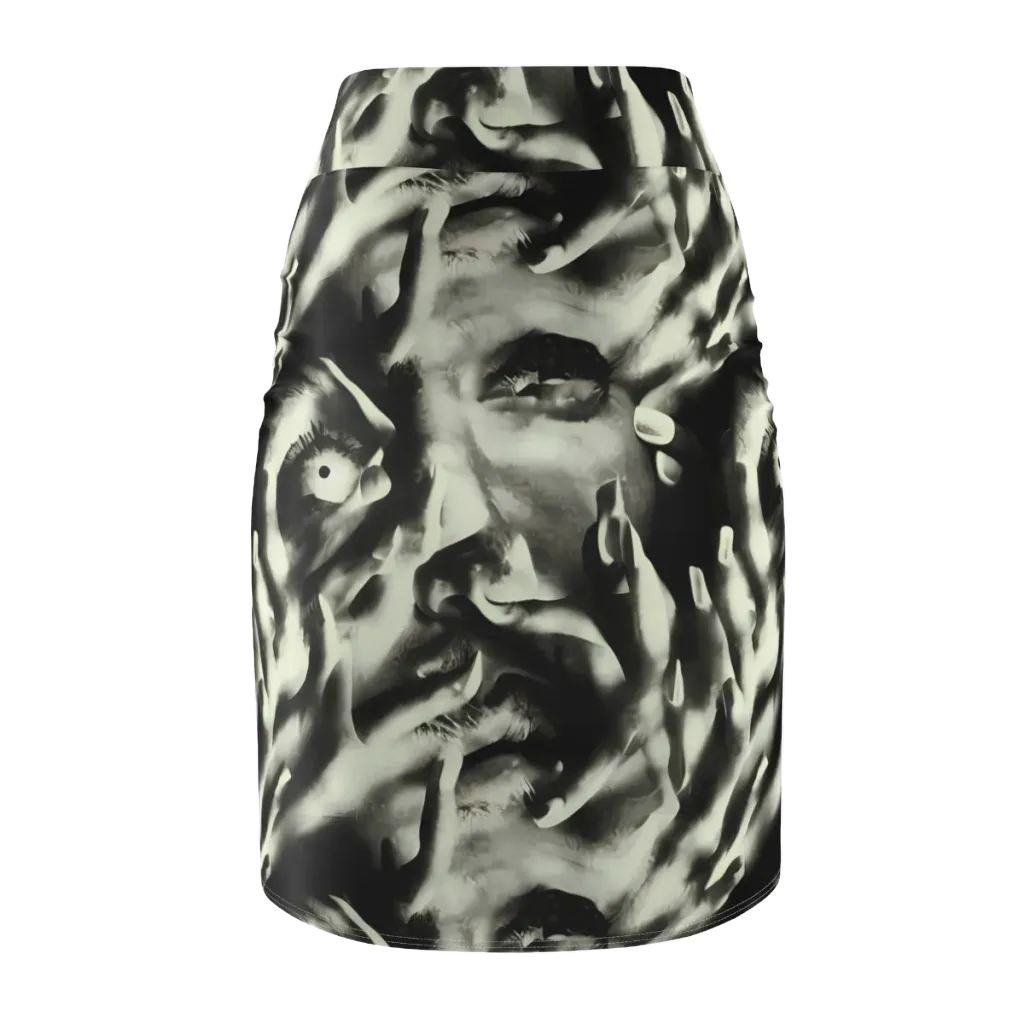 Shadowed Mystique on Pencil Skirt — Back