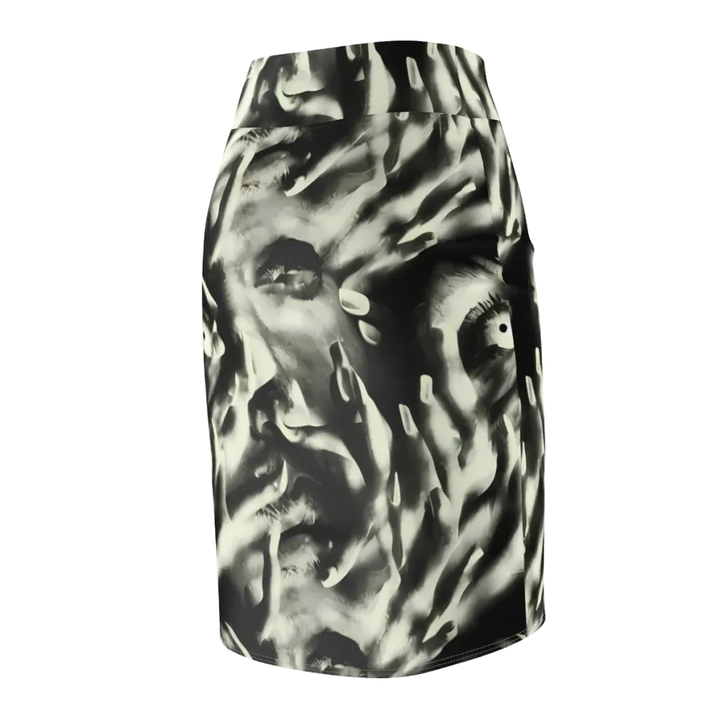 Shadowed Mystique on Pencil Skirt — Back Side