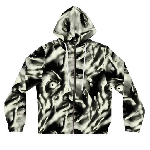 Shadowed Mystique on a Women's Full-Zip Hoodie