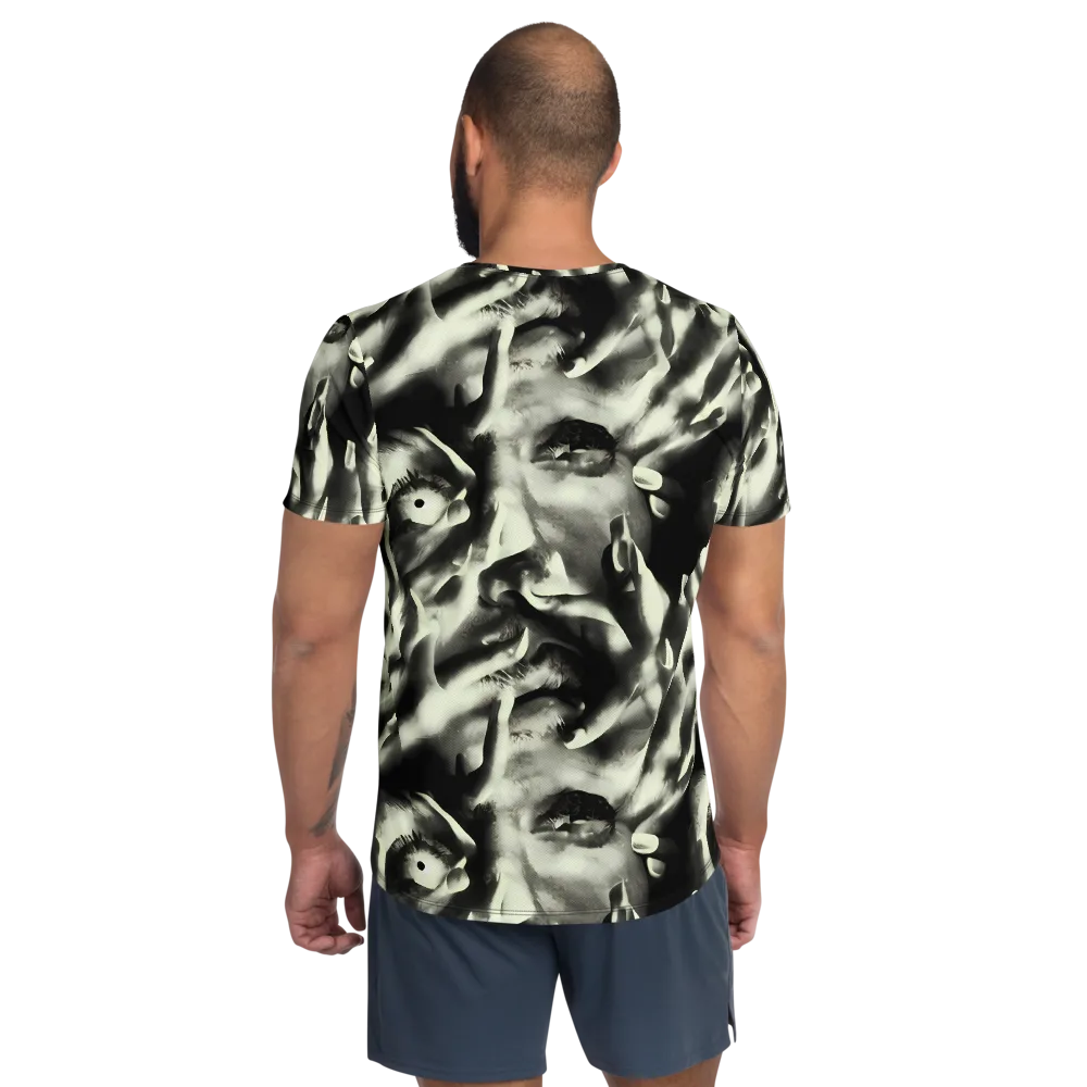 Shadowed Mystique on Men's Athletic T-Shirt — Back