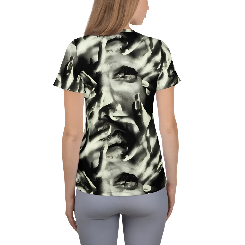 Shadowed Mystique on Women's Athletic T-Shirt — Back