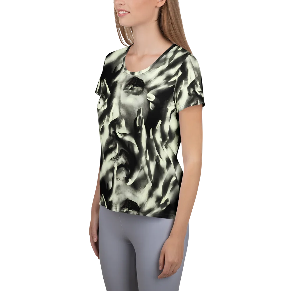 Shadowed Mystique on Women's Athletic T-Shirt — Left