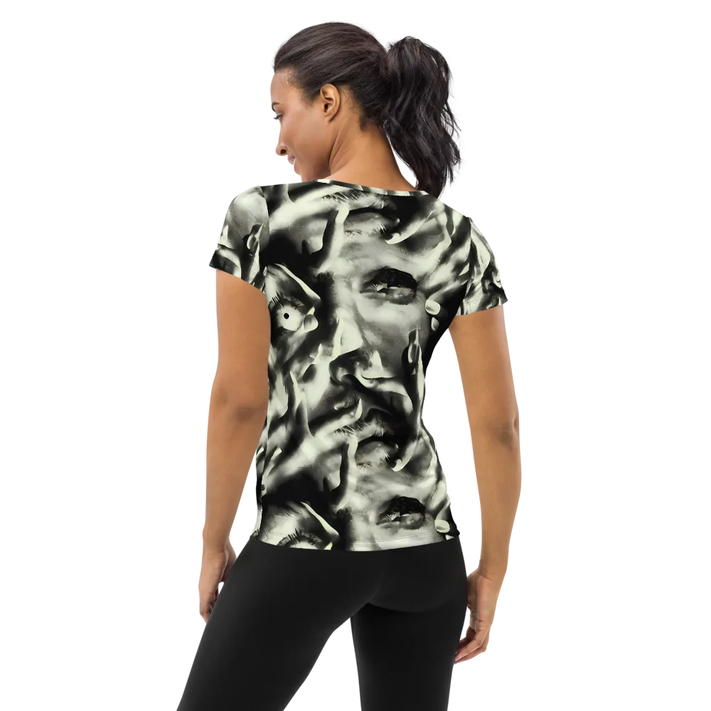 Shadowed Mystique on Women's Athletic T-Shirt — Back