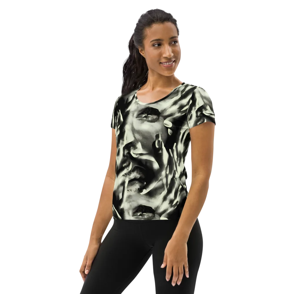 Shadowed Mystique on Women's Athletic T-Shirt — Left