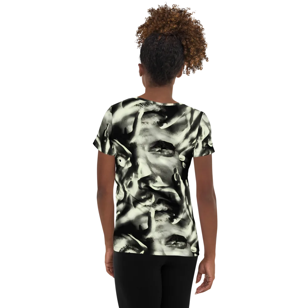 Shadowed Mystique on Women's Athletic T-Shirt — Back