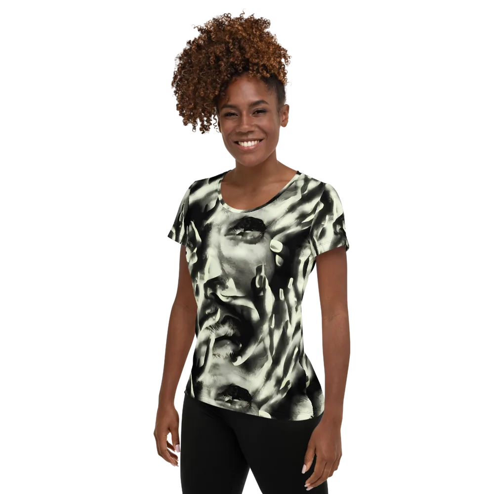 Shadowed Mystique on Women's Athletic T-Shirt — Left