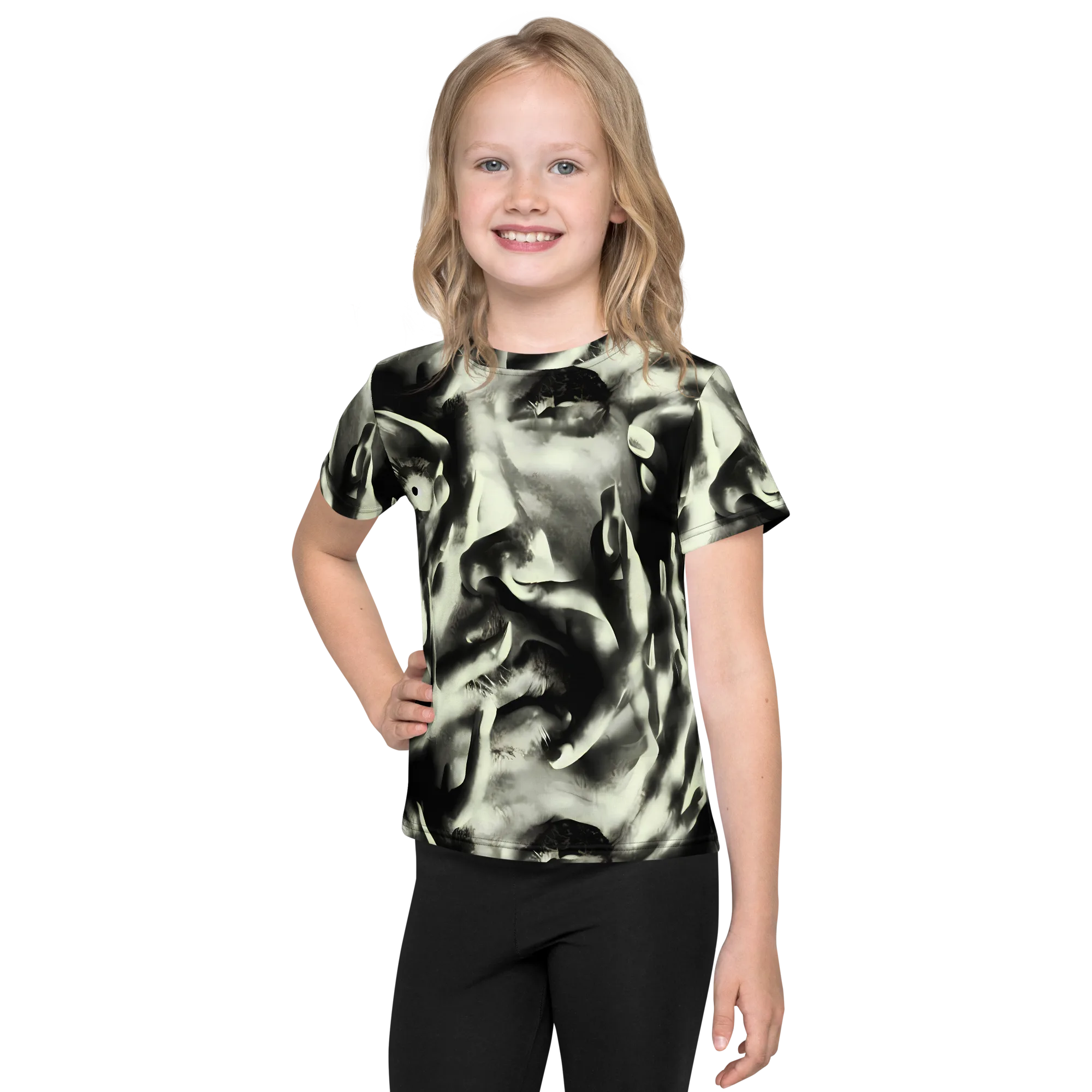 Shadowed Mystique on Kids Crew Neck T-Shirt — Front
