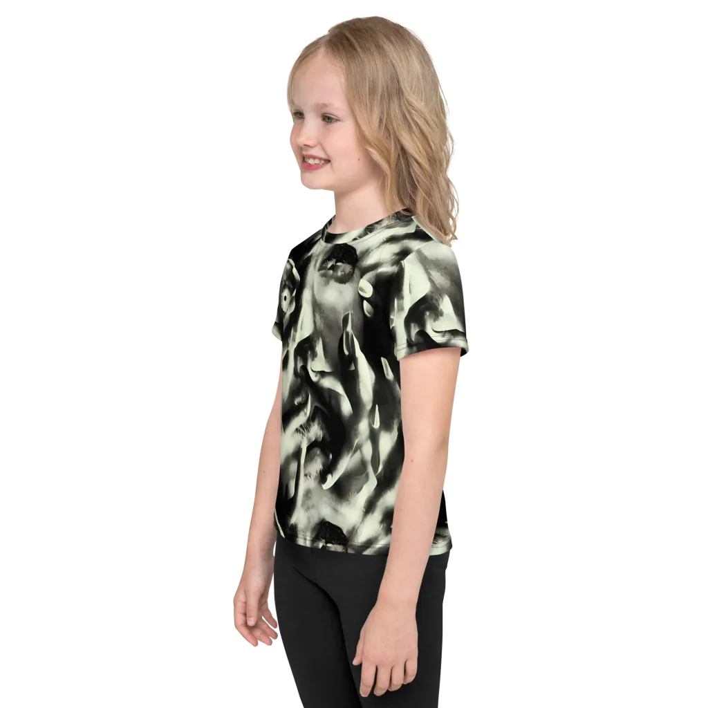 Shadowed Mystique on Kids Crew Neck T-Shirt — Left