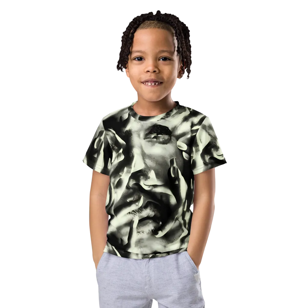 Shadowed Mystique on Kids Crew Neck T-Shirt — Front