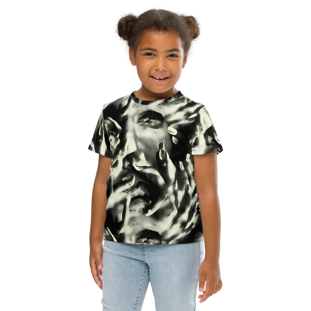 Shadowed Mystique on Kids Crew Neck T-Shirt — Front