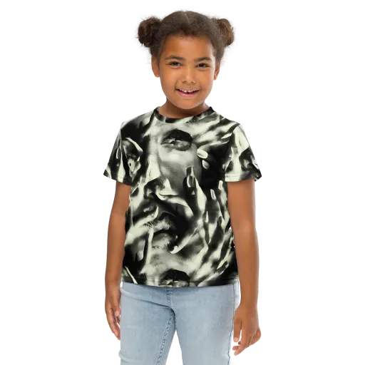 Shadowed Mystique on a Kids Crew Neck T-Shirt