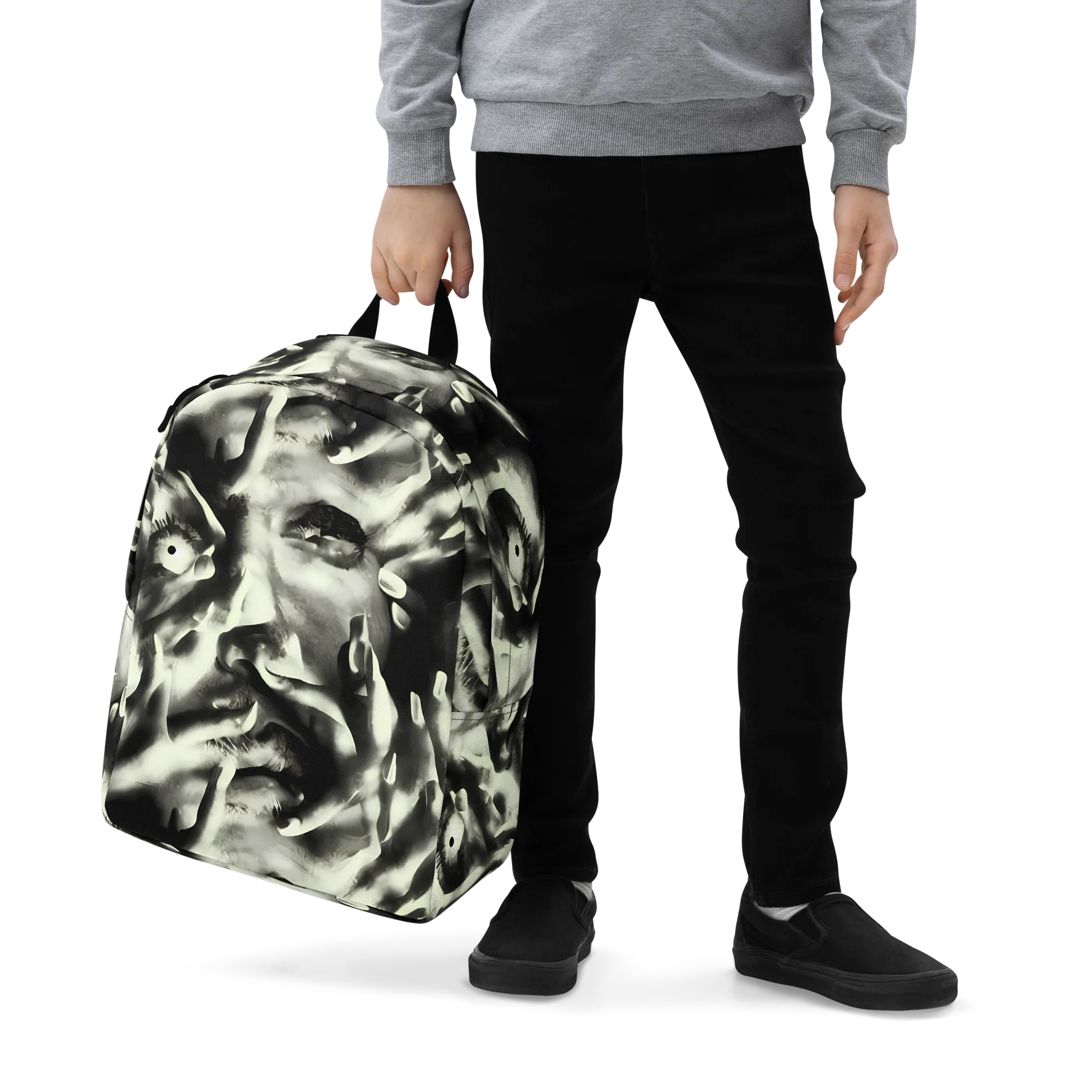 Shadowed Mystique on Minimalist Backpack — Zoomed-in
