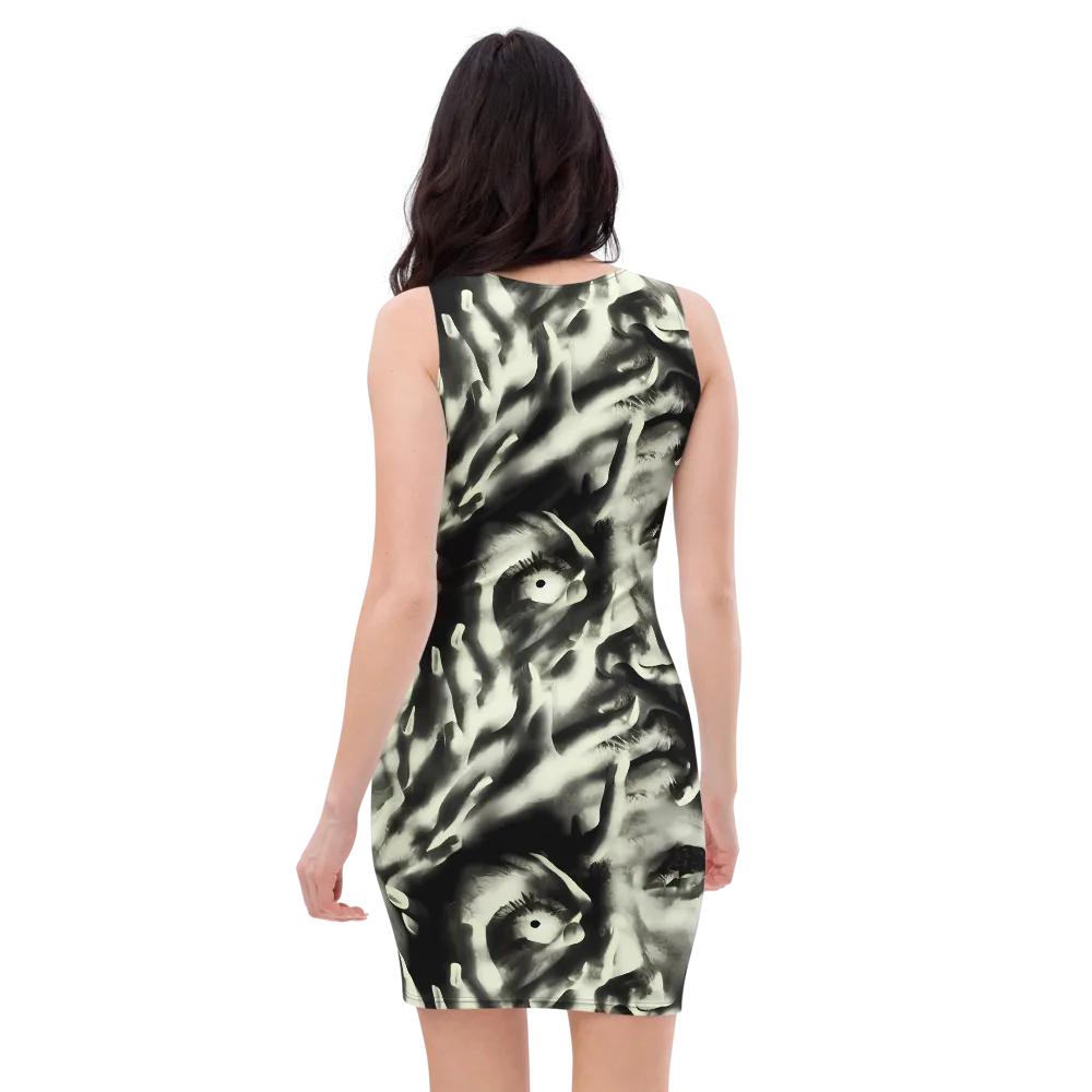 Shadowed Mystique on Bodycon Dress — Back