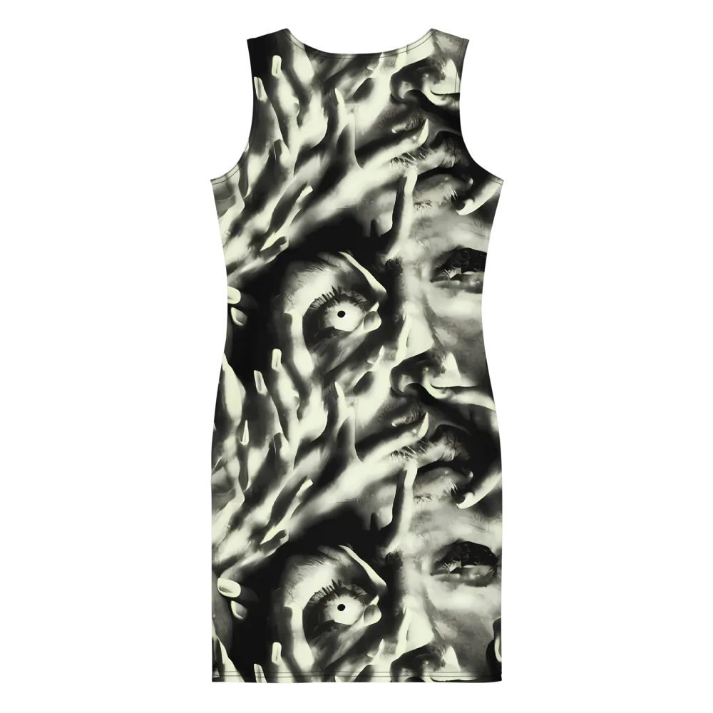 Shadowed Mystique on Bodycon Dress — Back